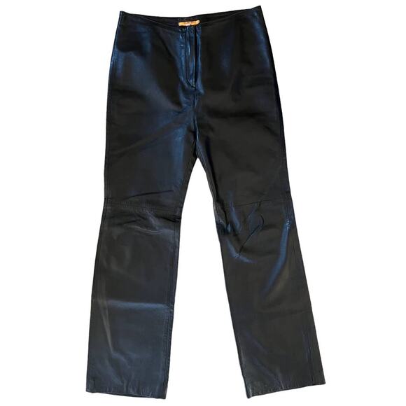 Davide Cenci Leather Pants Lined with Silk - Picture 1 of 15